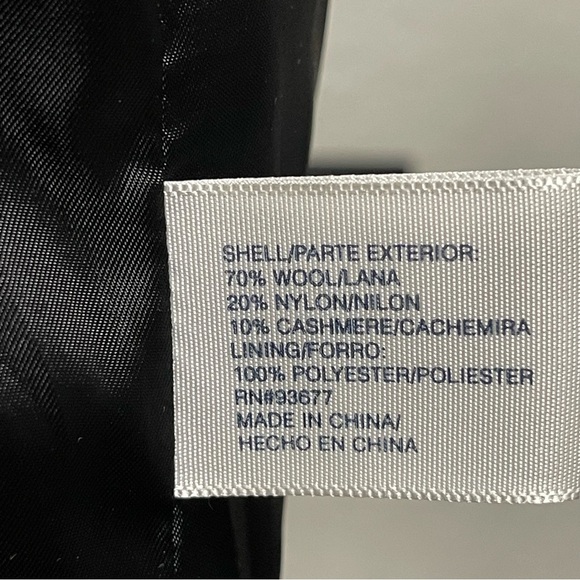 St.John’s Bay Women’s Black Wool Blend Peacoat MEDIUM - Picture 9 of 9